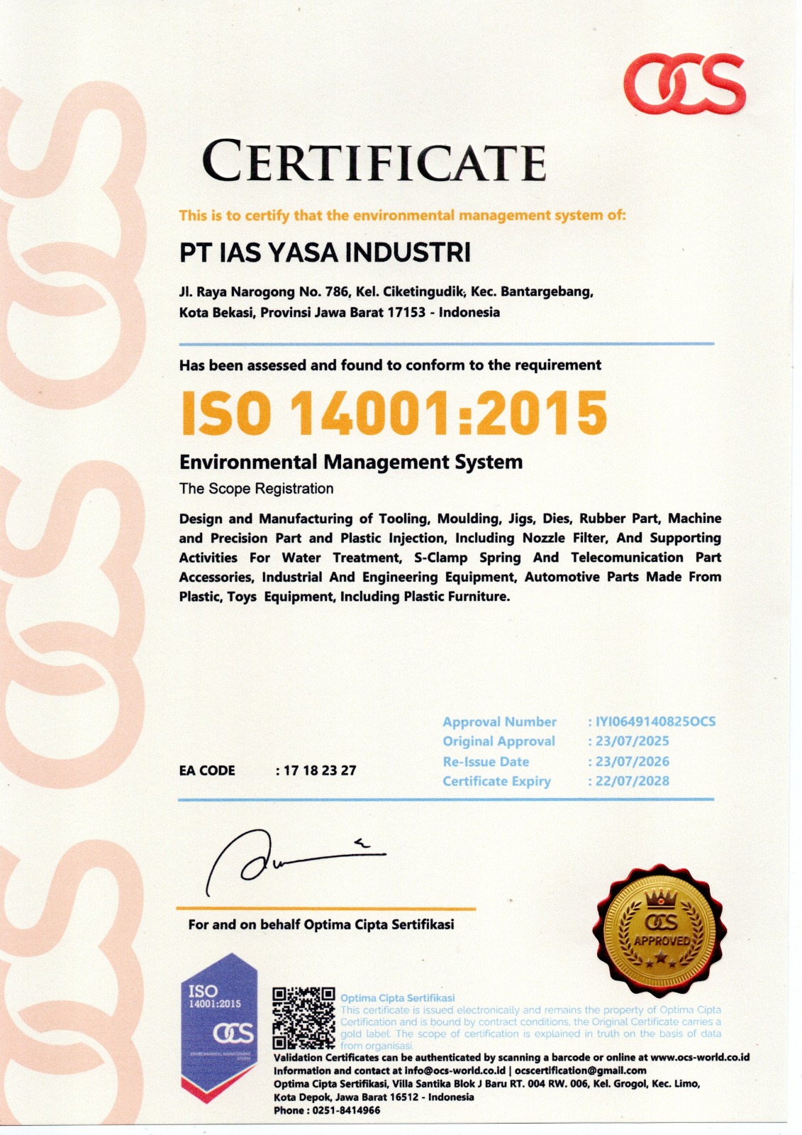 ISO Certificate Template 1